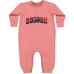 Boston City Pride Skyline Toddler Hoodie Or Infant Fleece Romper Mauve