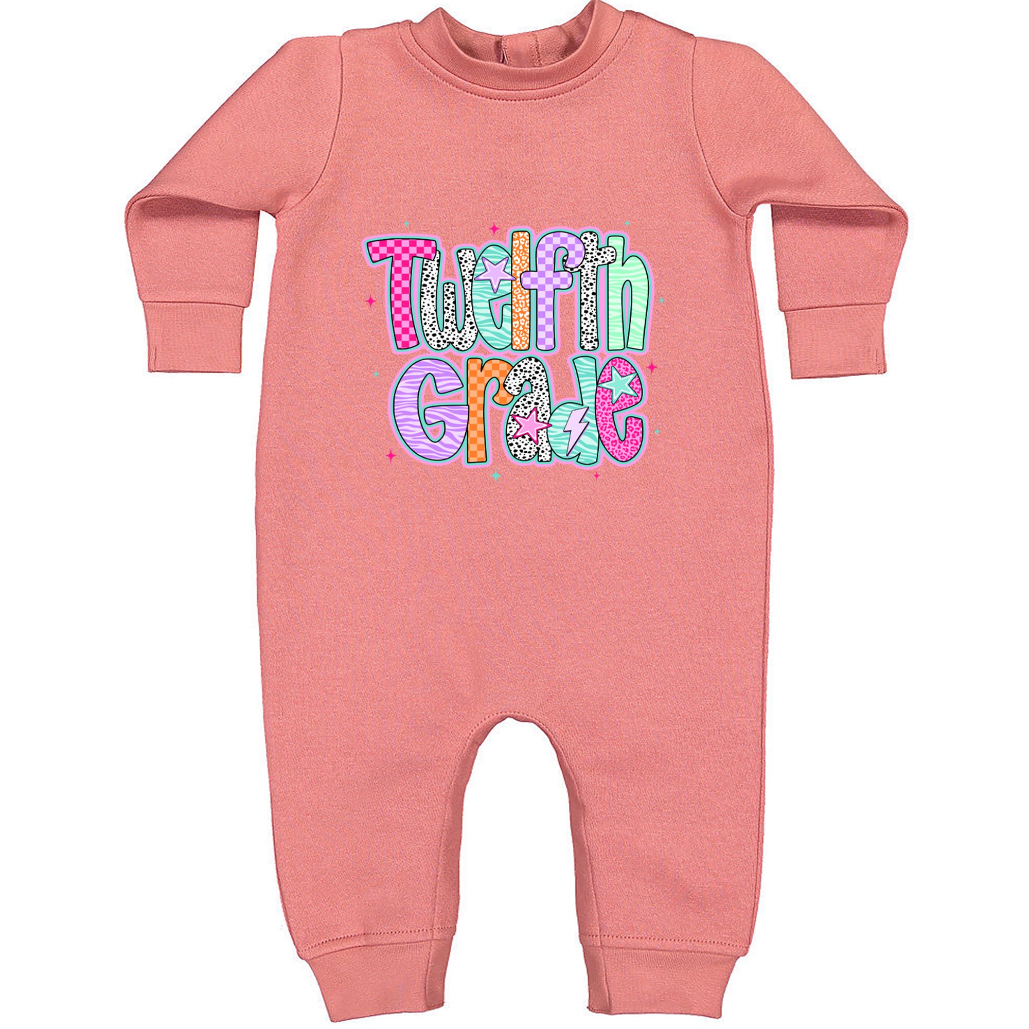 Senior Year Colorful Back to School Toddler Hoodie Or Infant Fleece Romper Mauve
