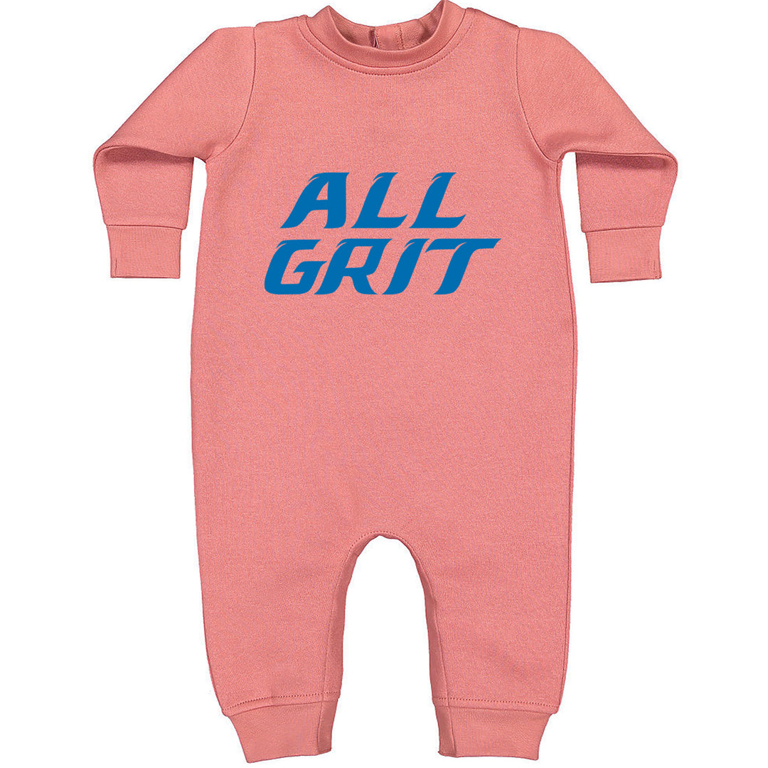 All Grit Detroit Football Toddler Hoodie Or Infant Fleece Romper Mauve