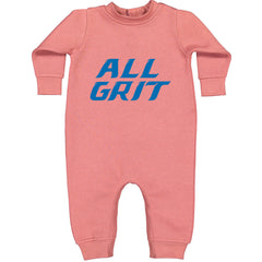 All Grit Detroit Football Toddler Hoodie Or Infant Fleece Romper Mauve