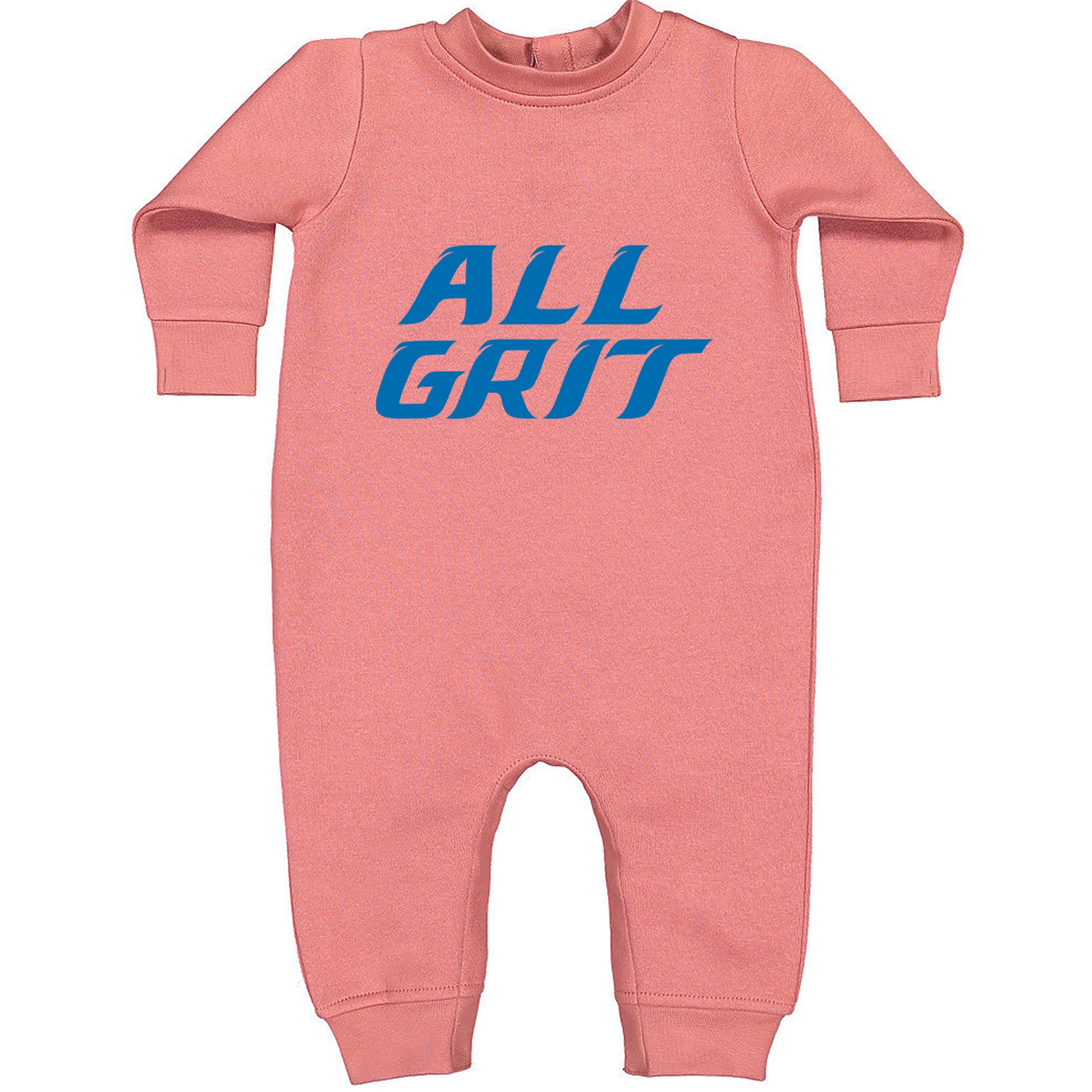 All Grit Detroit Football Toddler Hoodie Or Infant Fleece Romper Mauve