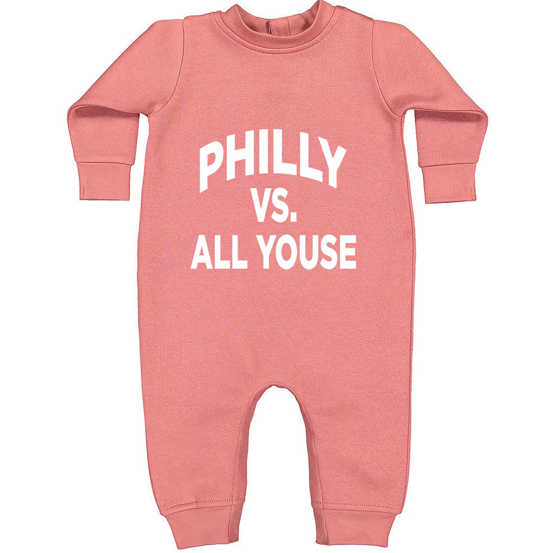 Philly Vs. All Youse Philly Thing Toddler Hoodie Or Infant Fleece Romper Mauve