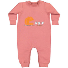 Pumpkin Pacman Chasing Ghosts Halloween Toddler Hoodie Or Infant Fleece Romper Mauve