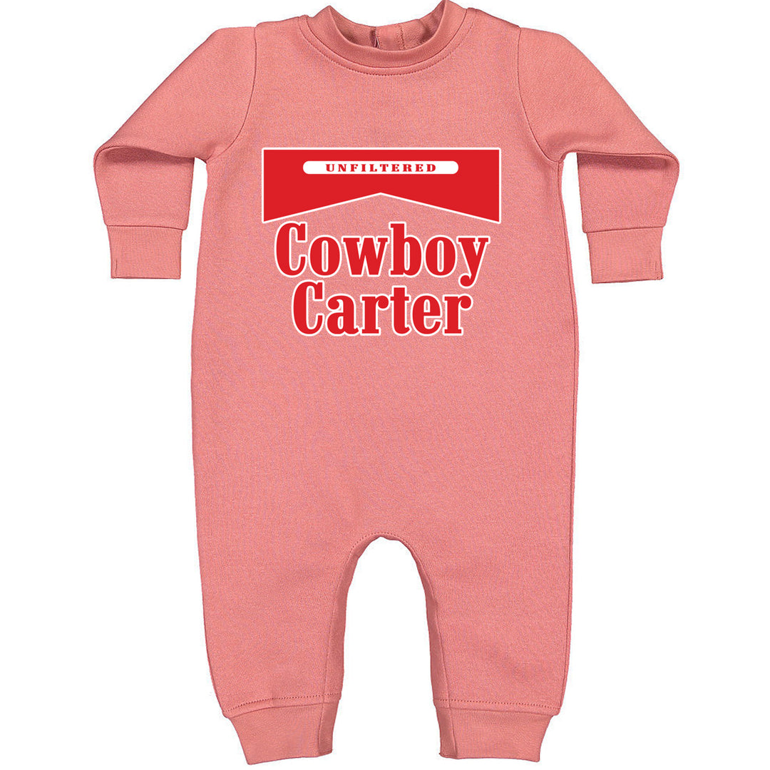 Cowboy Carter Country Act Two graphic on Toddler Hoodie and Baby Fleece Onesie in Mauve alternate view 2