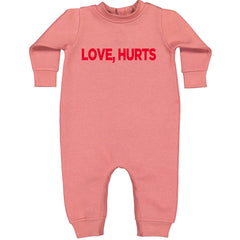 Love Hurts Toddler Hoodie Or Infant Fleece Romper Mauve