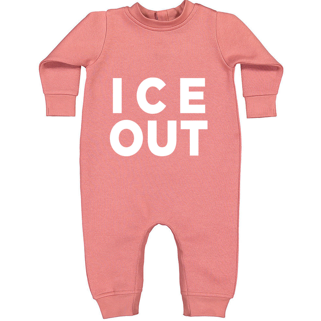 Ice Out Protest Toddler Hoodie Or Infant Fleece Romper Mauve