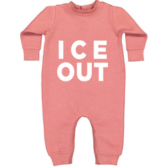 Ice Out Protest Toddler Hoodie Or Infant Fleece Romper Mauve