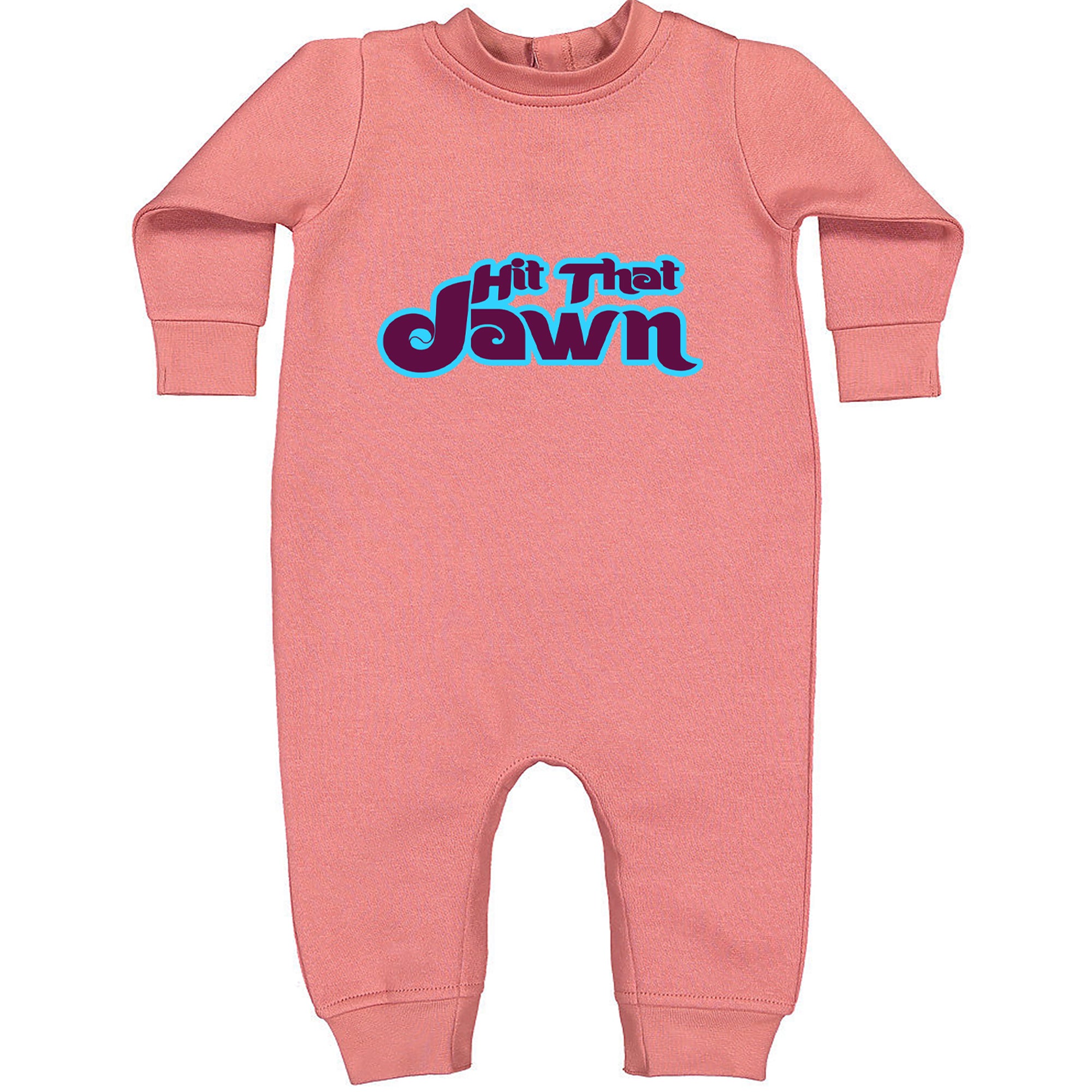 Hit That Jawn Philly Baseball Toddler Hoodie Or Infant Fleece Romper Mauve