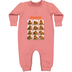 Punch Play Hard Love Harder Toddler Hoodie Or Infant Fleece Romper Mauve