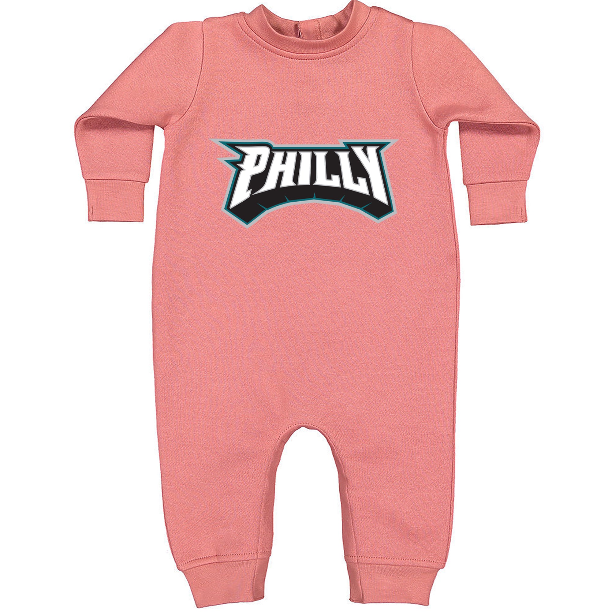 Philly Bold Block Throwback Toddler Hoodie Or Infant Fleece Romper Mauve
