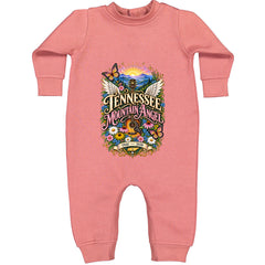 Tennessee Mountain Angel Wings Dolly Toddler Hoodie Or Infant Fleece Romper Mauve