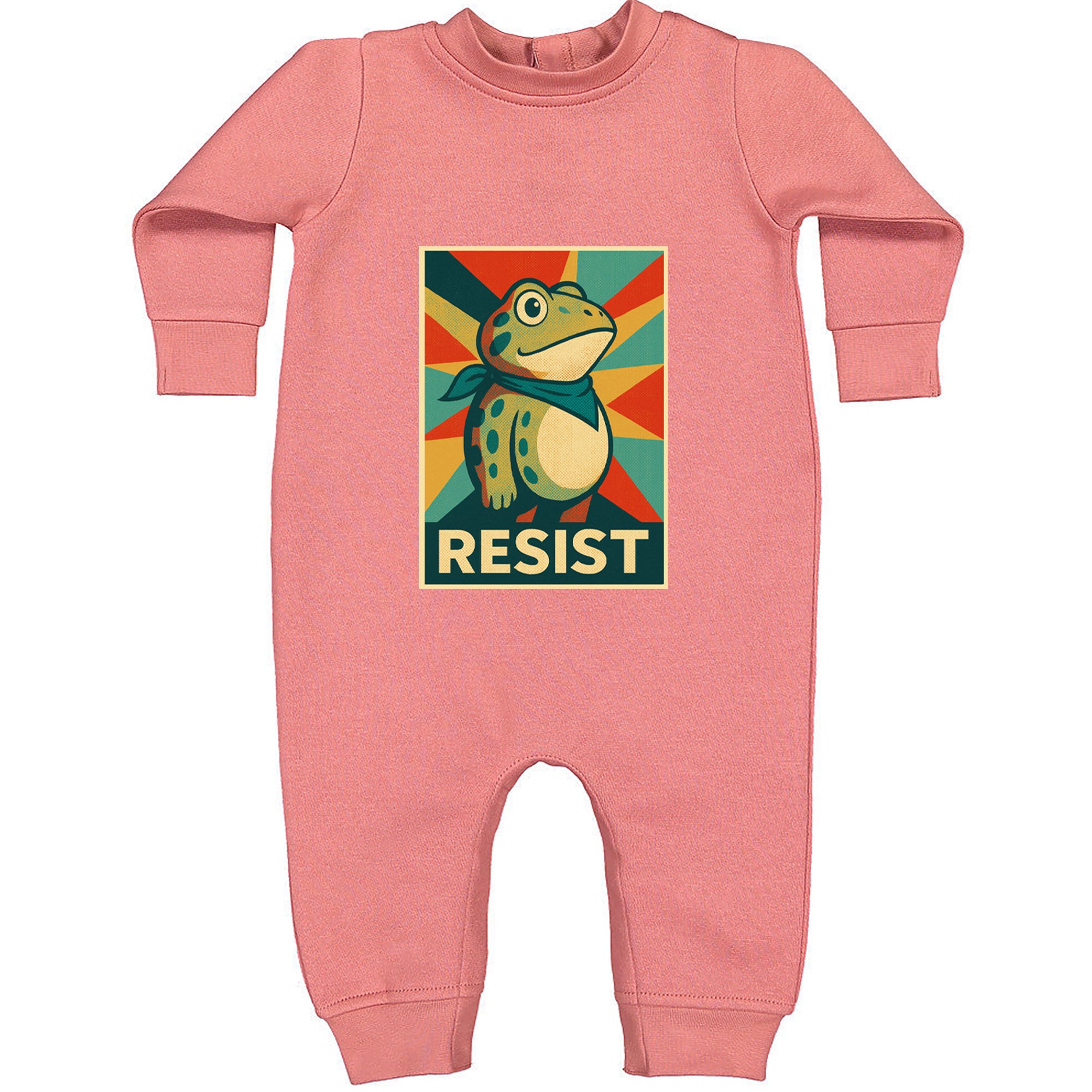 Resist Portland Protest Frog Toddler Hoodie Or Infant Fleece Romper Mauve