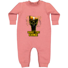Hoist The Cone Pittsburgh Pride Toddler Hoodie Or Infant Fleece Romper Mauve