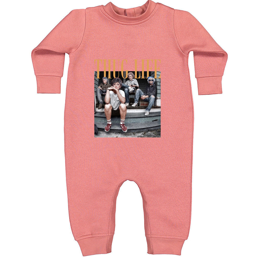 Golden Girls Thug Life Street Toddler Hoodie Or Infant Fleece Romper Mauve