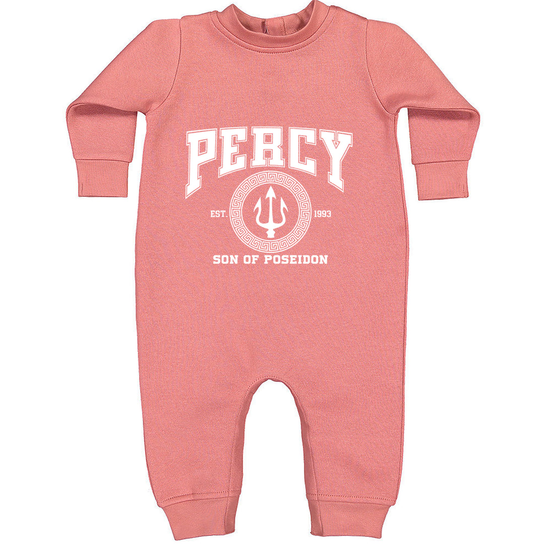 Percy Son Of Poseidon Sea God Toddler Hoodie Or Infant Fleece Romper Mauve
