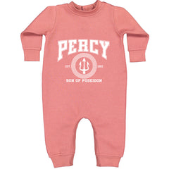 Percy Son Of Poseidon Sea God Toddler Hoodie Or Infant Fleece Romper Mauve