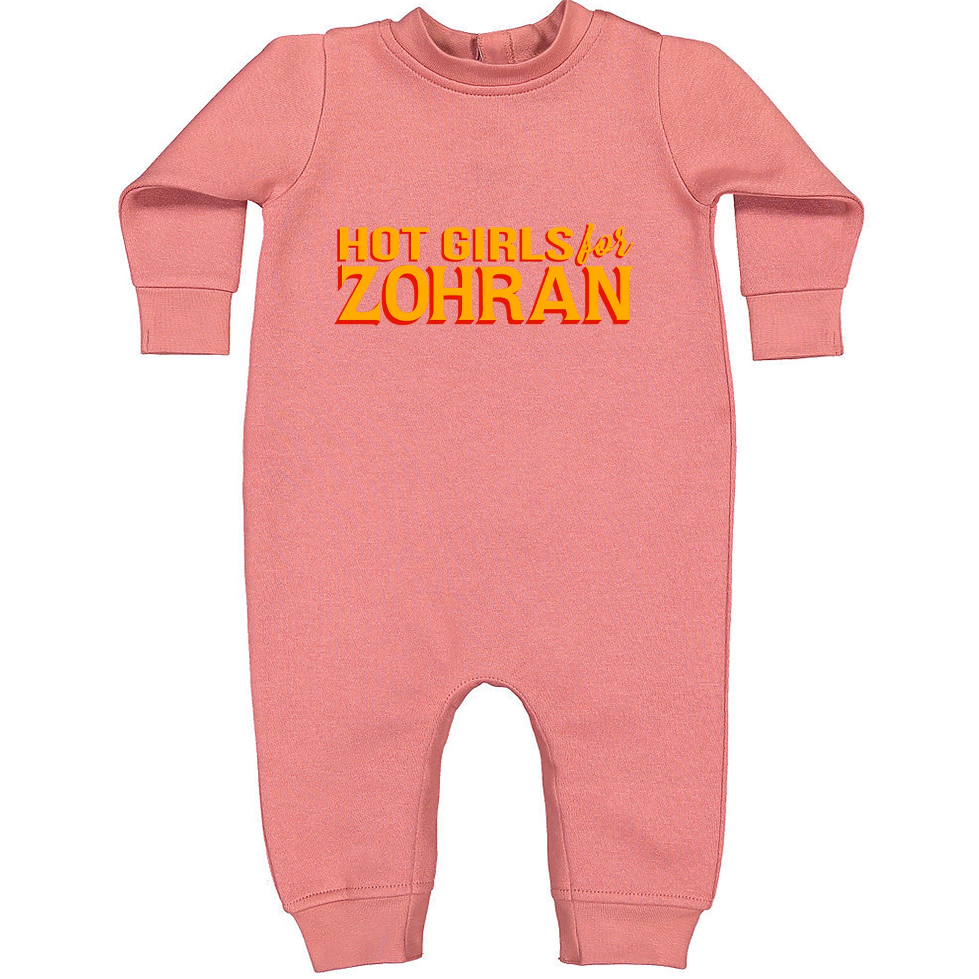 Hot Girls for Zohran Meme Toddler Hoodie Or Infant Fleece Romper Mauve