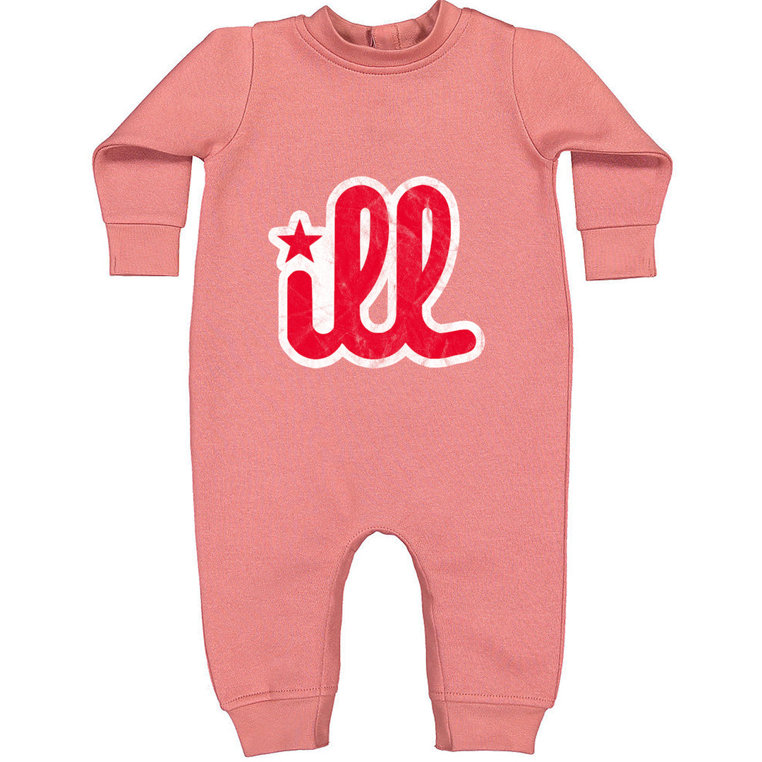 ILL Vintage It's A Philly Thing Toddler Hoodie Or Infant Fleece Romper Mauve