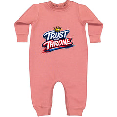Trust The Throne Crown Philly Hoops Toddler Hoodie Or Infant Fleece Romper Mauve