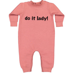 Do It Lady Viral Meme Toddler Hoodie Or Infant Fleece Romper Mauve