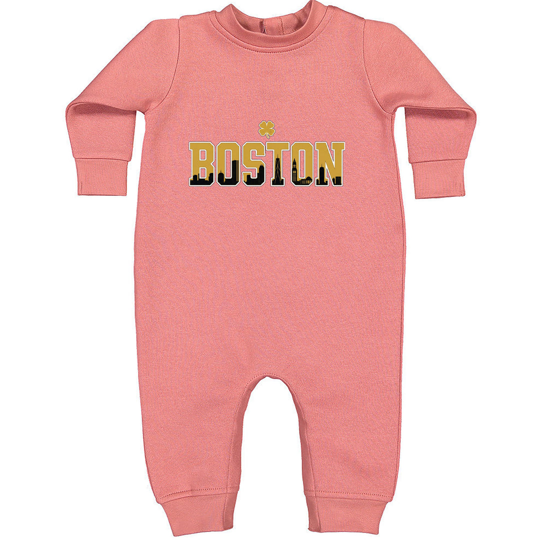 Boston City Pride Irish Toddler Hoodie Or Infant Fleece Romper Mauve