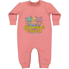 Golden Girls Forever Retro Sunset Toddler Hoodie Or Infant Fleece Romper Mauve