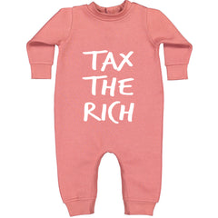 Tax the Rich Protest Wealth Inequality graphic on Toddler Hoodie and Baby Fleece Onesie in Mauve alternate view 2