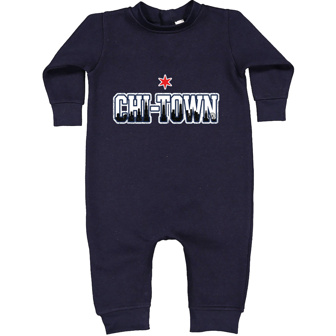 Chicago Chi-Town City Pride Toddler Hoodie Or Infant Fleece Romper Navy Blue