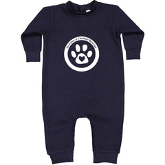 TLC To Love a Canine Dog Rescue White Toddler Hoodie Or Infant Fleece Romper Navy Blue