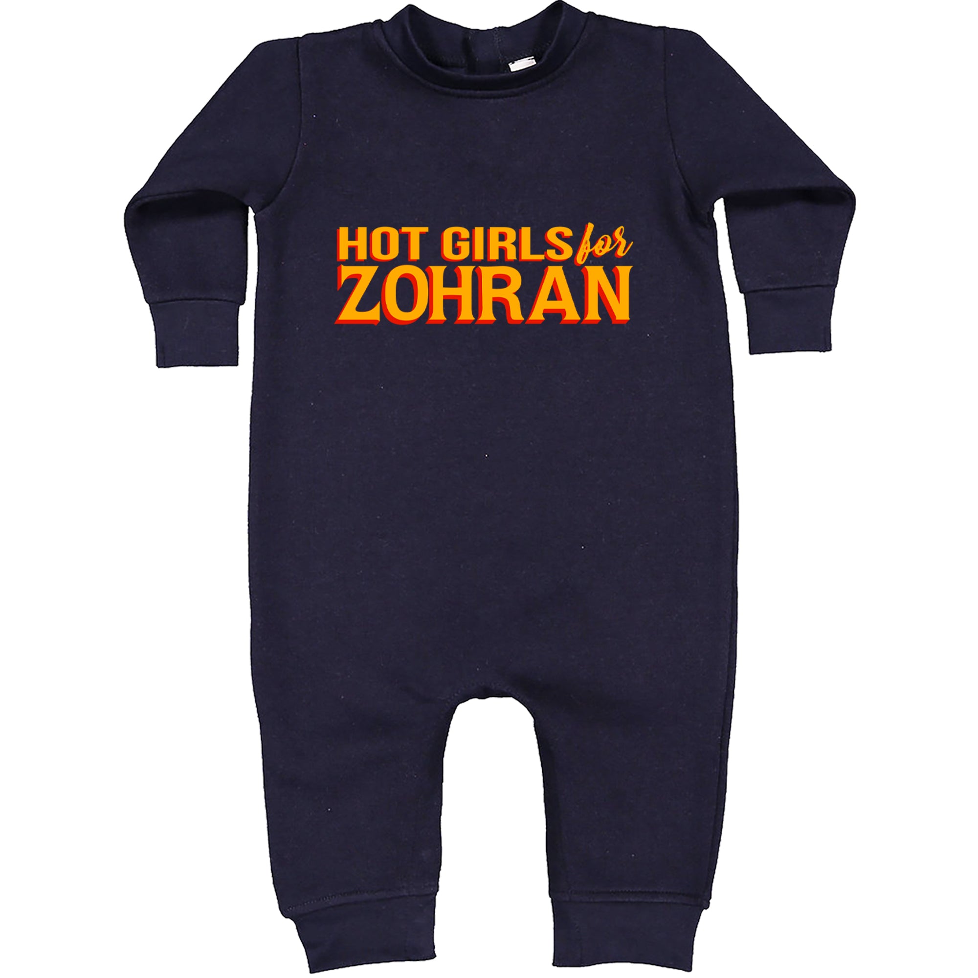 Hot Girls for Zohran Meme Toddler Hoodie Or Infant Fleece Romper Navy Blue