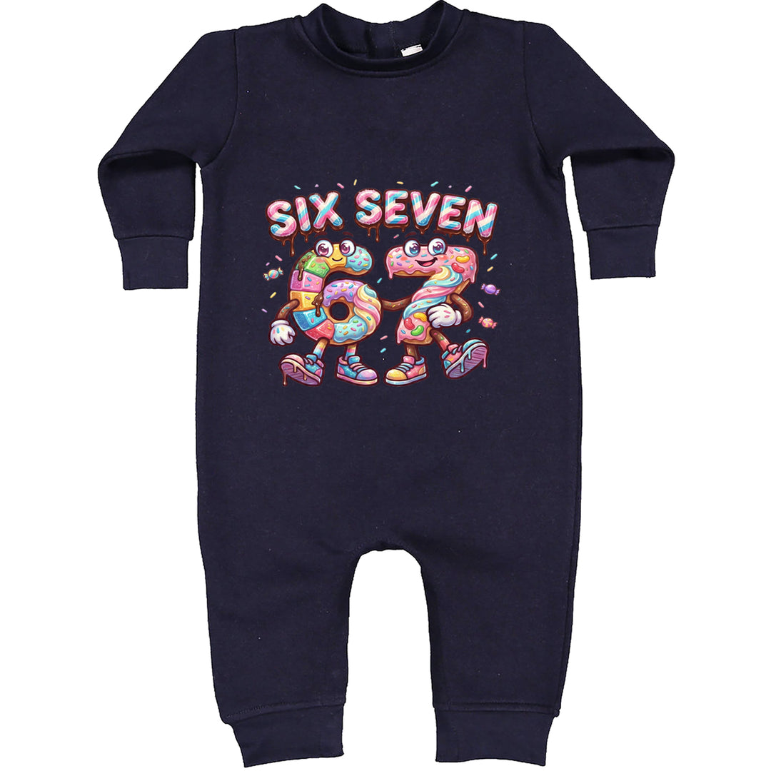67 Candy Swirl Meme Toddler Hoodie Or Infant Fleece Romper Navy Blue