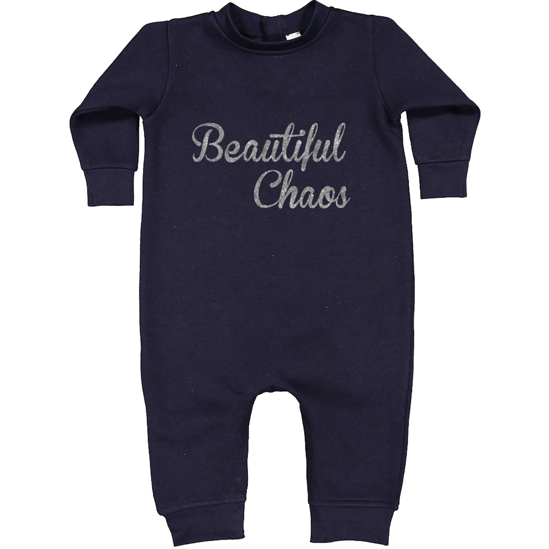 Beautiful Chaos Glitter Music Festival Toddler Hoodie Or Infant Fleece Romper Navy Blue