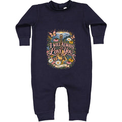 I Will Always Love You Dolly Toddler Hoodie Or Infant Fleece Romper Navy Blue