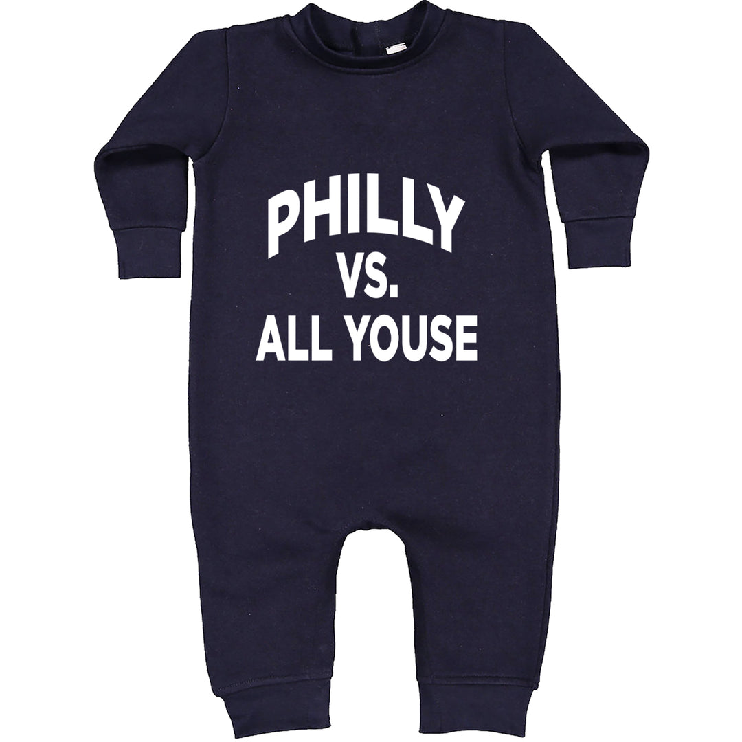 Philly Vs. All Youse Philly Thing Toddler Hoodie Or Infant Fleece Romper Navy Blue
