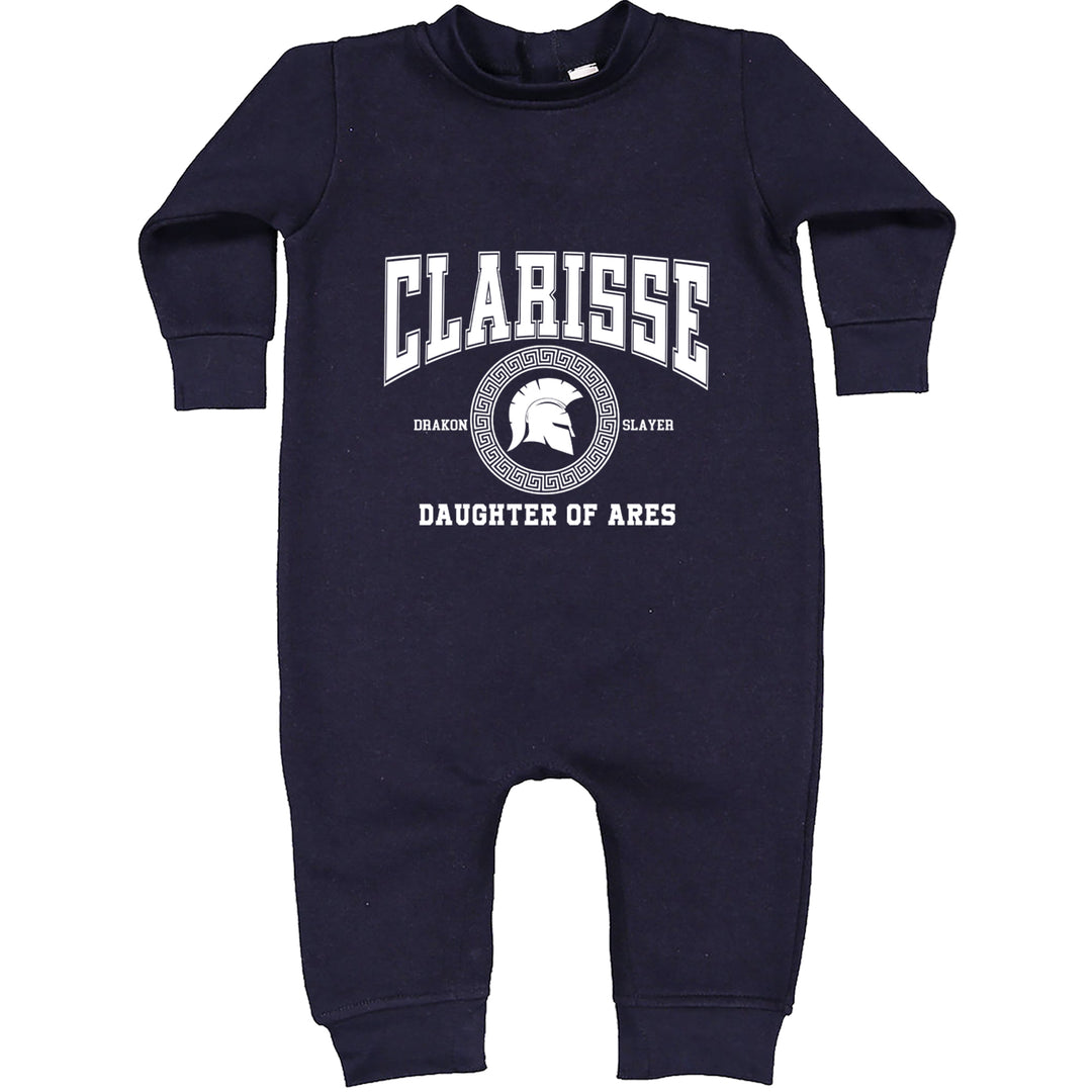 Clarisse Daughter of Ares Battle Ready Toddler Hoodie Or Infant Fleece Romper Navy Blue