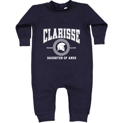 Clarisse Daughter of Ares Battle Ready Toddler Hoodie Or Infant Fleece Romper Navy Blue