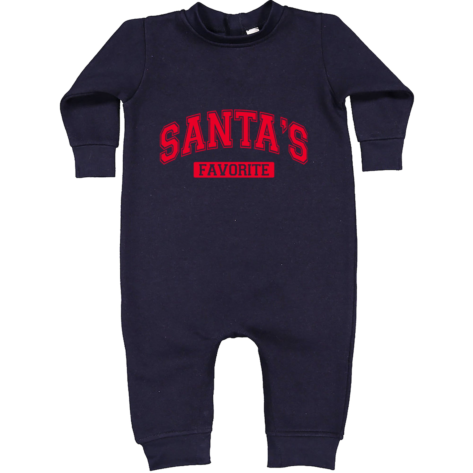 Santa's Favorite Toddler Hoodie Or Infant Fleece Romper Navy Blue