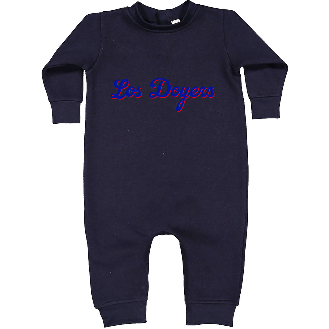 Los Doyers LA Baseball Toddler Hoodie Or Infant Fleece Romper Navy Blue