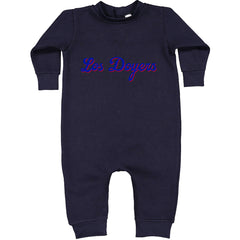 Los Doyers LA Baseball Toddler Hoodie Or Infant Fleece Romper Navy Blue