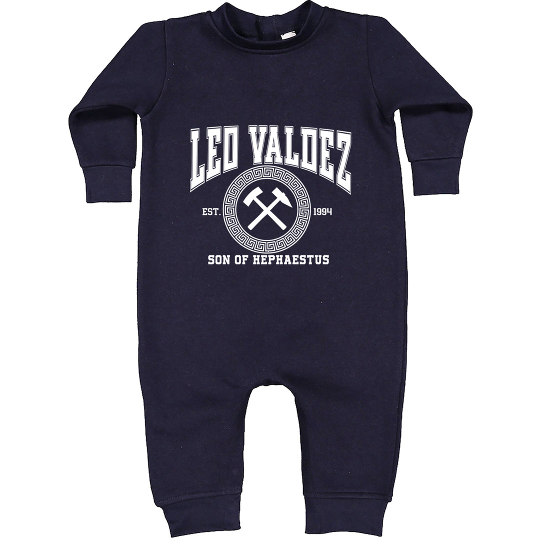 Leo Valdez Son of Hephaestus Forge Master Toddler Hoodie Or Infant Fleece Romper Navy Blue