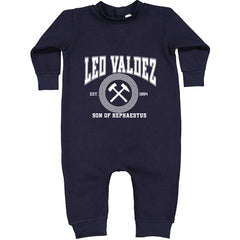 Leo Valdez Son of Hephaestus Forge Master Toddler Hoodie Or Infant Fleece Romper Navy Blue