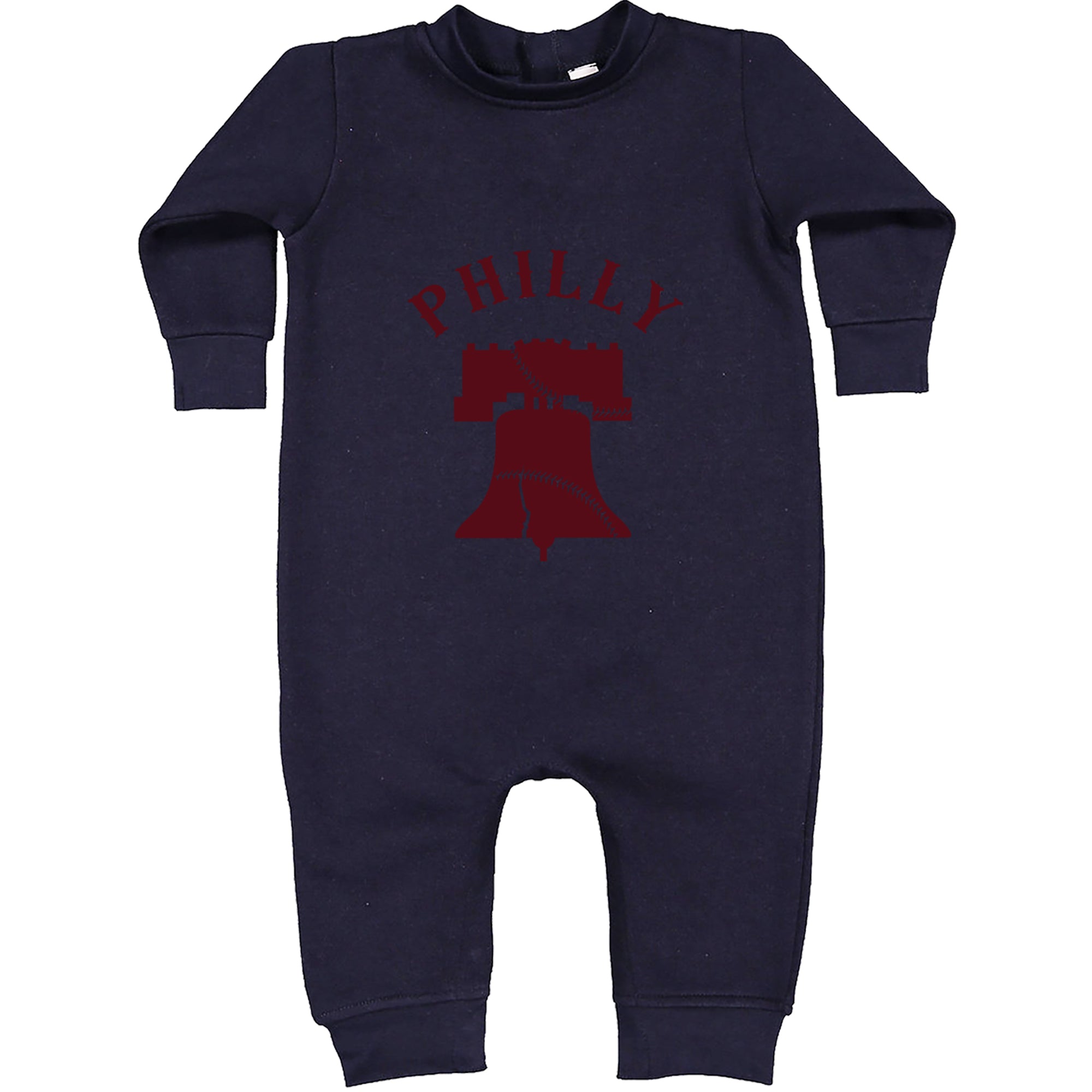 Philly Cracked Liberty Bell Toddler Hoodie Or Infant Fleece Romper Navy Blue