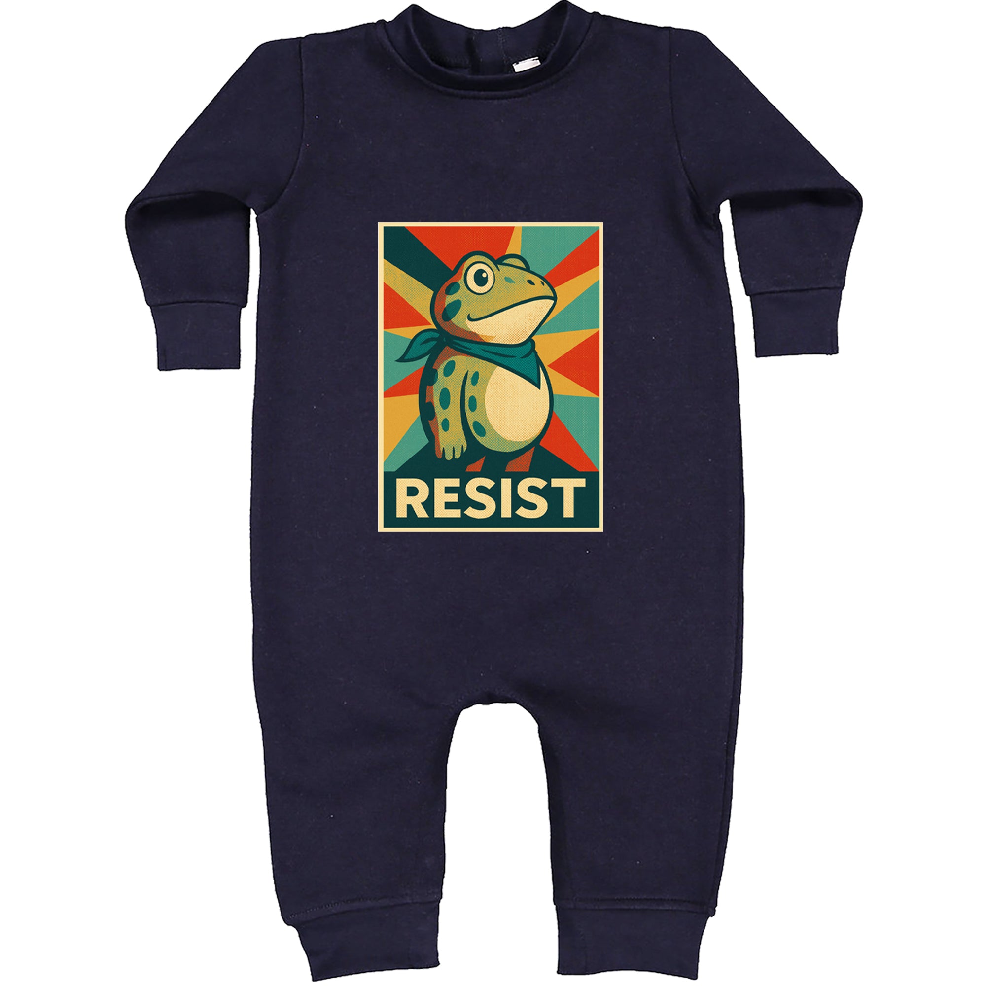 Resist Portland Protest Frog Toddler Hoodie Or Infant Fleece Romper Navy Blue