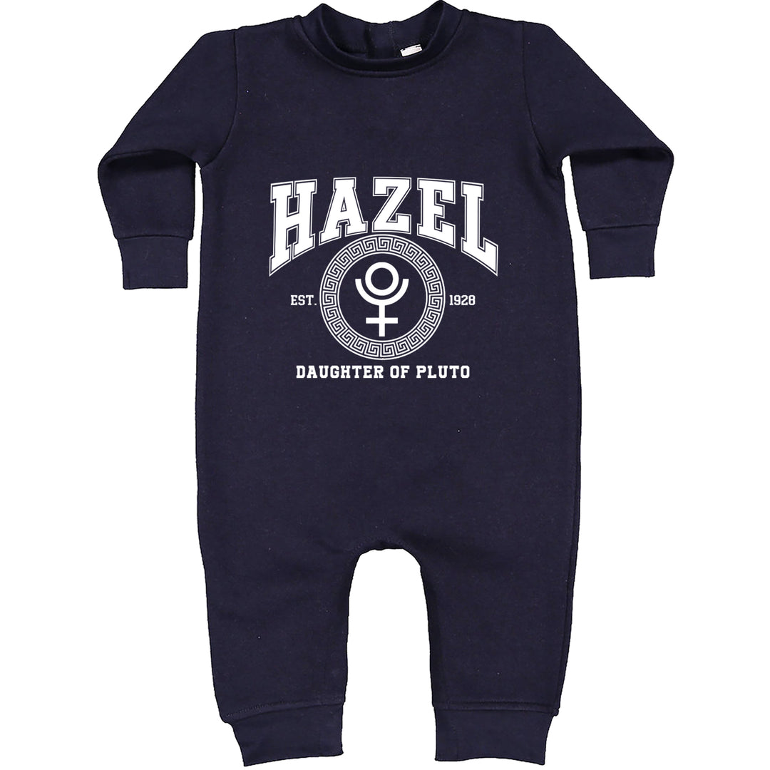Hazel Daughter of Pluto Roman Gold Toddler Hoodie Or Infant Fleece Romper Navy Blue