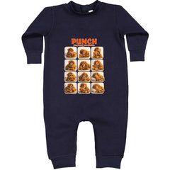 Punch Play Hard Love Harder Toddler Hoodie Or Infant Fleece Romper Navy Blue