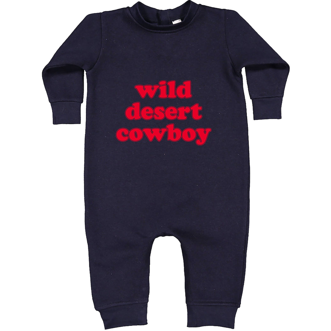 Wild Desert Cowboy Country Toddler Hoodie Or Infant Fleece Romper Navy Blue