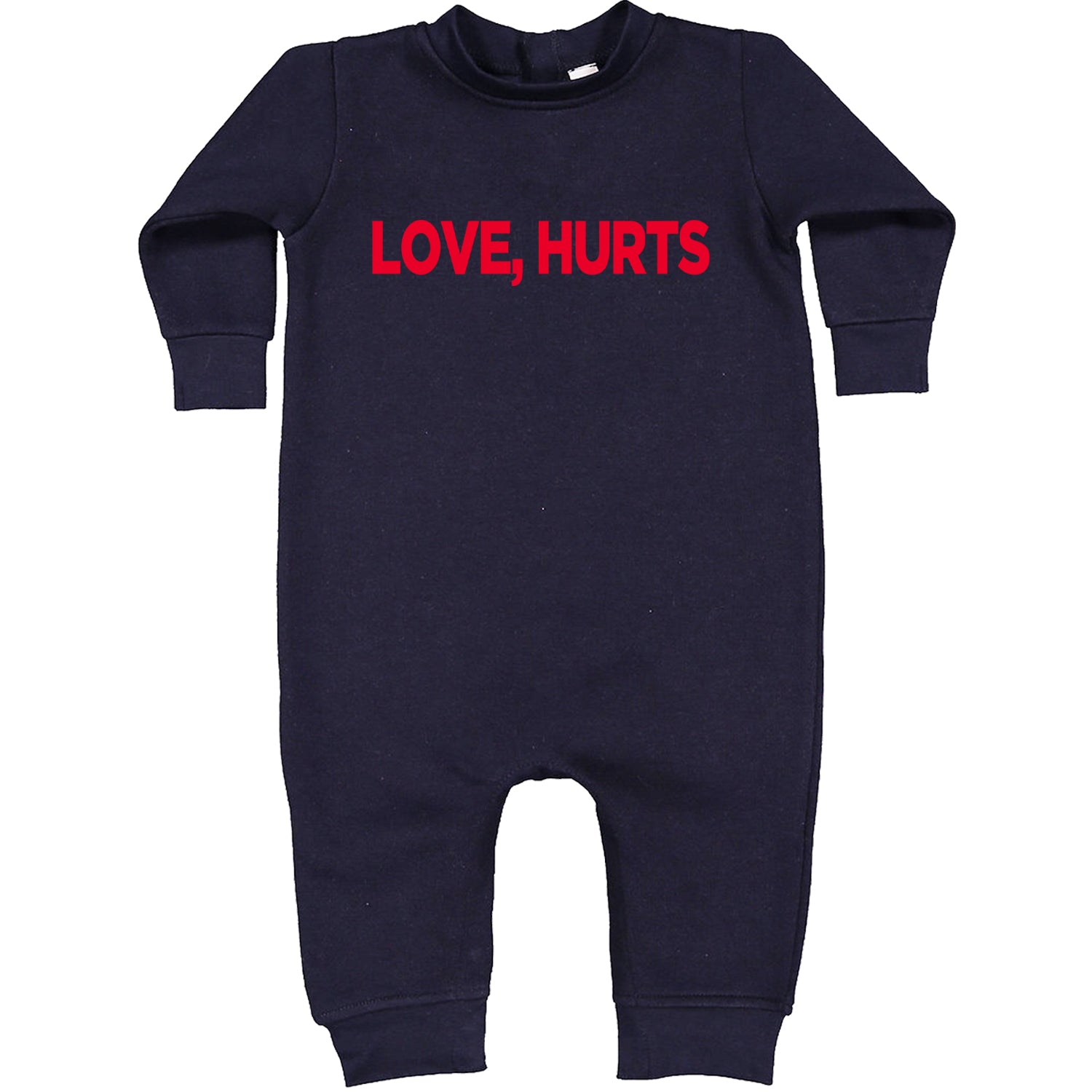 Love Hurts Toddler Hoodie Or Infant Fleece Romper Navy Blue