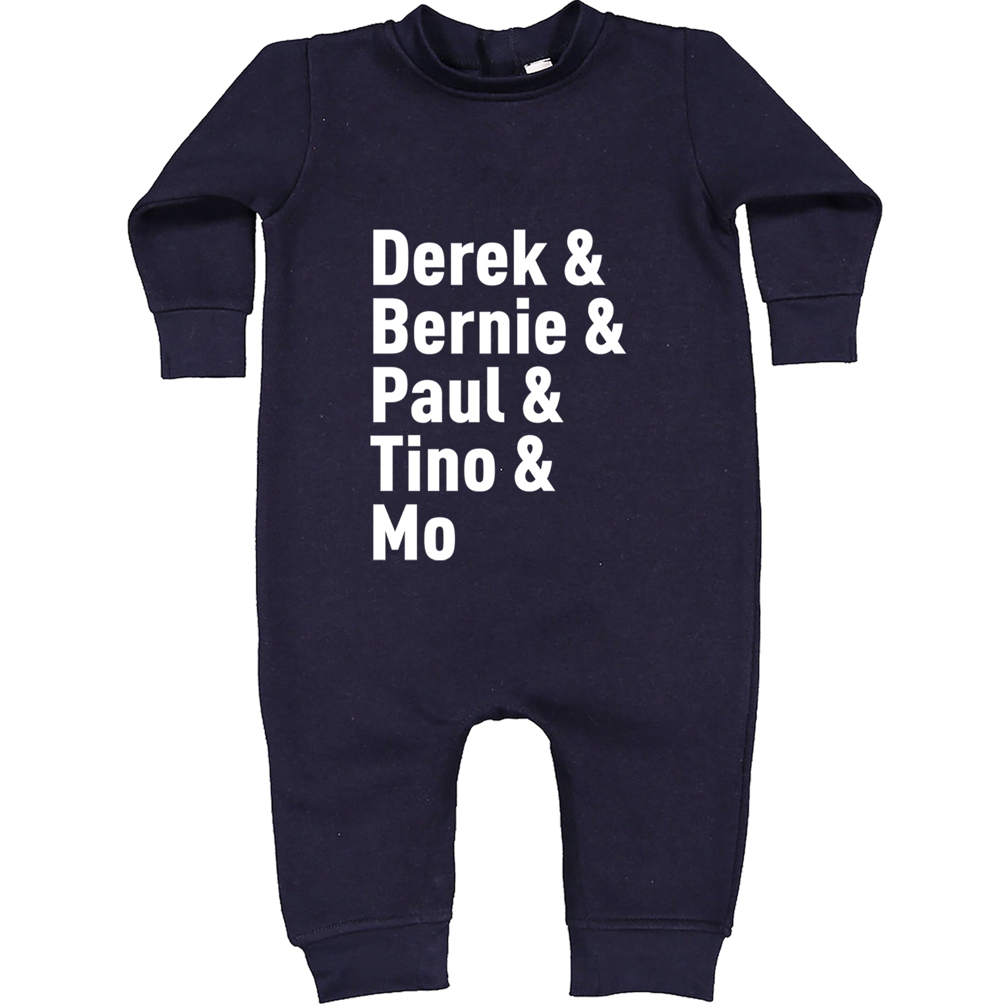 Derek & Bernie & Paul & Tino & Mo Toddler Hoodie Or Infant Fleece Romper Navy Blue