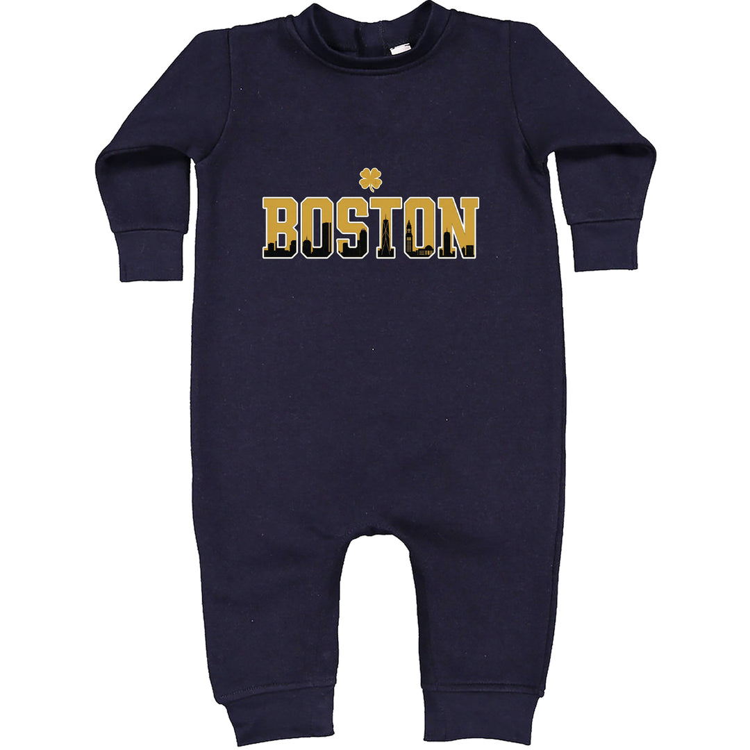 Boston City Pride Irish Toddler Hoodie Or Infant Fleece Romper Navy Blue