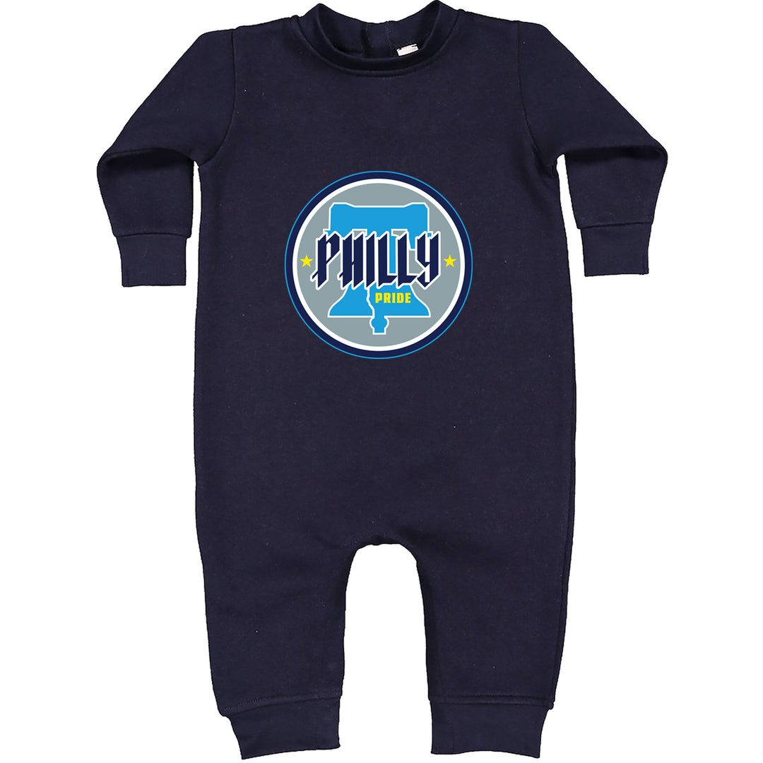 Philly Pride Liberty Bell Toddler Hoodie Or Infant Fleece Romper Navy Blue